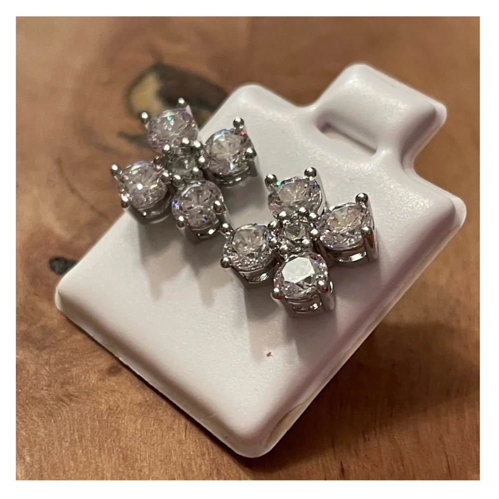 Radiant Petals Sparkle Stud Earrings